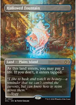 Hallowed Fountain (Borderless) 347 MTG NM - Lorwyn Eclipsed - Image 1