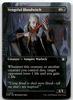 Vengeful Bloodwitch (Borderless) #325 (NM) Foundations FDN Magic MTG - Image 1