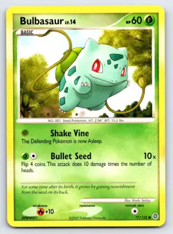 Bulbasaur 77/132 Common Secret Wonders Pokemon Lightly Played - Image 1
