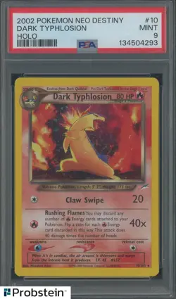 2002 Pokemon Neo Destiny #10 Dark Typhlosion Holo PSA 9 MINT - Image 1