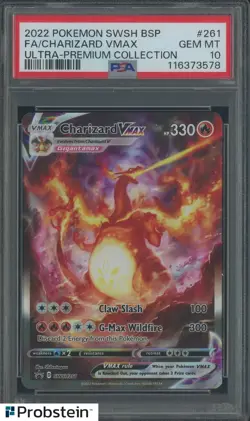 2022 Pokemon SWSH BSP Ultra Premium UPC #261 FA Charizard VMAX PSA 10 - Image 1