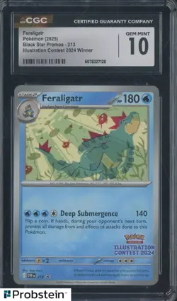 2025 Pokemon SVP EN BSP Illustration Contest Winner #213 Feraligatr CGC 10 - Image 1