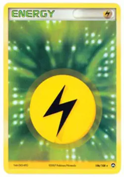 1x Lightning Energy - 106/108 - Rare Holo Heavily Played Pokemon EX - Power Keep - Image 1