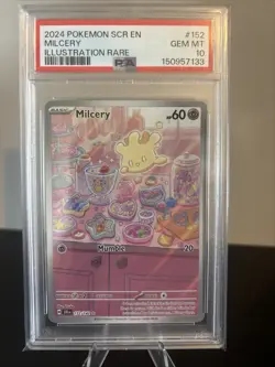 PSA 10 💎 GEM MINT Pokemon Stellar Crown Milcery Illustration Rare #152/142 - Image 1