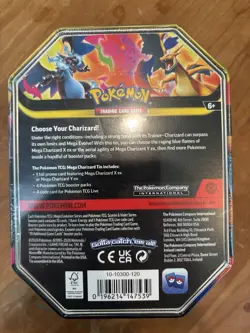 Mega Charizard Ex Tin - Mega Charizard X EX - Pokemon TCG Sealed - Image 3