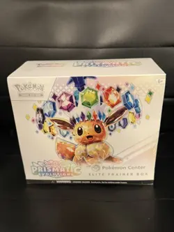 Pokemon Prismatic Evolutions Pokemon Center ETB Sealed w/Acrylic Case - Image 2