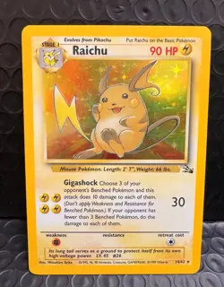 Raichu 14/62 Fossil Set Holo Rare Pokemon TCG MP - Image 1