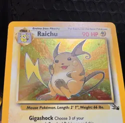 Raichu 14/62 Fossil Set Holo Rare Pokemon TCG MP - Image 3