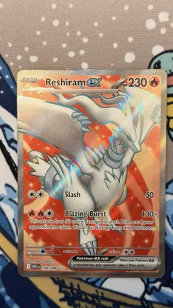 Reshiram ex Full Art Ultra Rare 158/086 White Flare Pokemon TCG Pack Fresh - Image 1