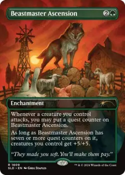 MTG English Beastmaster Ascension NM Foil Secret Lair - Image 1