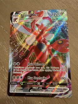 Scizor Vmax 119/189 Darkness Ablaze NM Full Art Ultra Rare Pokemon Card - Image 1