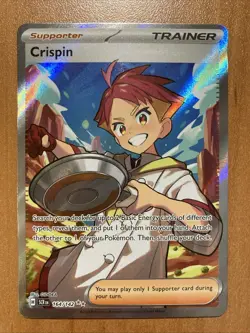 Pokemon TCG Crispin Trainer Supporter Card Stellar Crown 164/142 Fast Shipping - Image 1