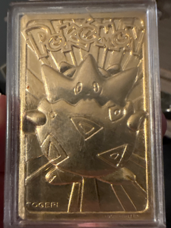 Pokemon 1999 Burger King 23k gold plated Metal trading card Togepi #175 - Image 1