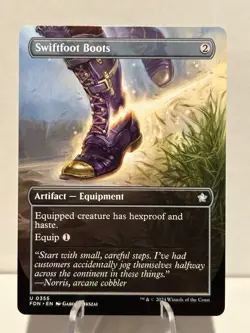 Swiftfoot Boots (Borderless) 355 U Foundations NM MTG - Image 1