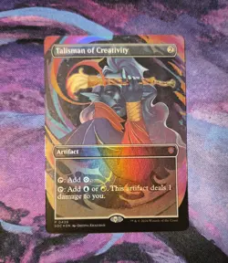 MTG Talisman of Creativity Borderless Foil Promo (P0429) NM In Hand - Image 1