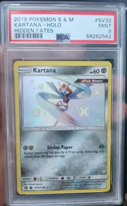 2019 Pokemon Hidden Fates Kartana SV33/SV94 Shiny Vault PSA 9 MINT - Image 1