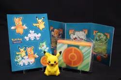 Pokemon Squishy Pikachu, Binder, Promos & Sticker (Paldea Adventure Chest) - Image 1