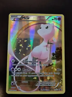 Mew XY110 XY Promo Holofoil Full Art Pokemon Moderately Played - Image 1