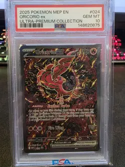 2025 POKEMON MEP EN-ME BLACK STAR PROMO #024 ORICORIO EX PSA 10 - Image 1