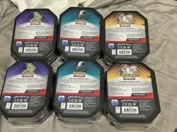 Pokemon TCG Triple Whammy Tins of 6 Each Tin Factory Sealed New - Image 2