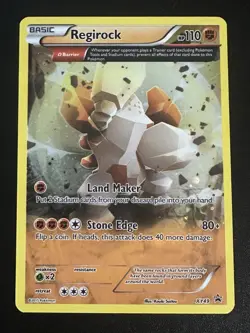 Regirock XY49 Pokemon XY Black Star Promo Holo Crease - Image 1