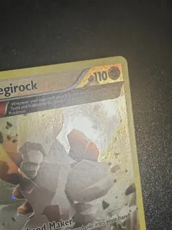 Regirock XY49 Pokemon XY Black Star Promo Holo Crease - Image 3