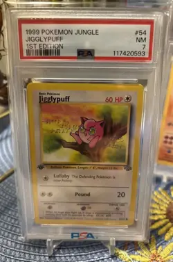 Pokemon Wizards Jigglypuff Jungle 1st Edition 54/64 Common English 1999 PSA 7 NM - Image 1