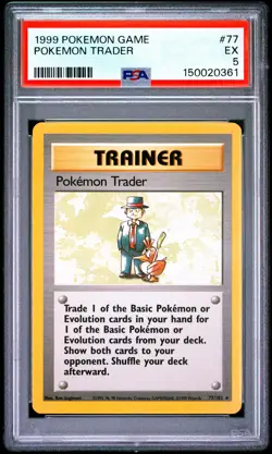 1999 POKEMON GAME #77 POKEMON TRADER PSA 5 - Image 1
