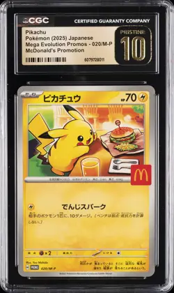 2025 POKEMON JAPANESE #020/M-P PIKACHU CGC 10 PRISTINE - Image 1