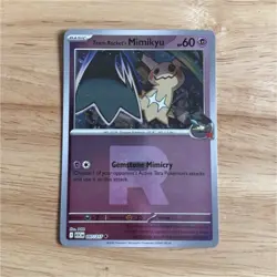 Pokemon Team Rocket's Mimikyu 092/217 Regular Basic Psychic 60 HP English - Image 1