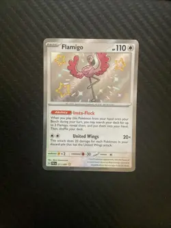 FLAMIGO 211/091 PALDEAN FATES POKEMON TCG NM - Image 1