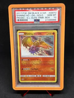 Pokemon Shining Ho-oh SM70 Elite Trainer Box Promo Ultra Rare Holo PSA 10 - Image 1