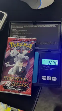 Pokemon Very Heavy (22.70gs!) Destined Rivals Booster Pack Factory Sealed - Image 1