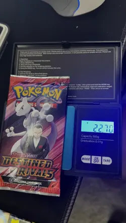 Pokemon Very Heavy (22.70gs!) Destined Rivals Booster Pack Factory Sealed - Image 3