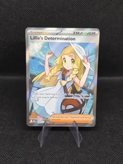 Pokemon Lillie's Determination Trainer Ultra Rare Full Art Holo 169/132 - Image 1