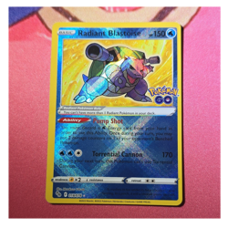 Pokemon Radiant Blastoise GO 150 HP 018/078 Radiant Rare Holo English - Image 1