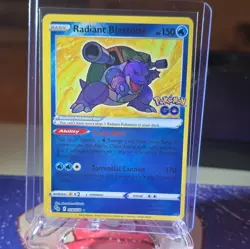 Pokemon Radiant Blastoise GO 150 HP 018/078 Radiant Rare Holo English - Image 5