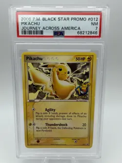 Pokemon Pikachu Black Star Promo Journey Across America #012 PSA 7 2006 POP 68 - Image 1