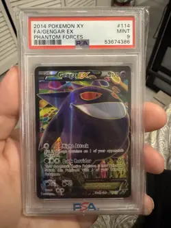 Pokemon 2014 XY Phantom Forces Gengar EX Full Art Holo 114/119 English PSA 9 - Image 1