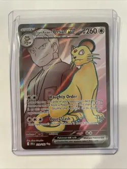 Pokemon TCG Team Rockets Persian EX 219/182 English Full Art Holo NM - Image 1