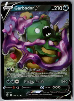 Garbodor V 100/203 - Pokemon TCG SWSH07: Evolving Skies - Ultra Rare (NM) - Image 1