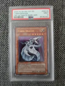 Yu‑Gi‑Oh! Cyber Drache CRV‑DE015 1. Auflage Deutsch Ultimate Rare PSA 9 - Image 1