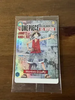 🏀 One Piece US Voyage Monkey D. Luffy - Illinois vs Indiana p - Mint/SEALED 🏀 - Image 1