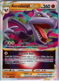 Aerodactyl Vstar 093/196 - Pokemon SWSH11: Lost Origin - Holo Ultra Rare (NM) - Image 1