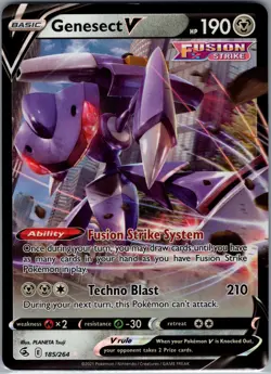 Genesect V 185/264 - Pokemon TCG SWSH08: Fusion Strike - Ultra Rare (NM) - Image 1