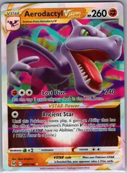 Aerodactyl Vstar 093/196 - Pokemon SWSH11: Lost Origin - Holo Ultra Rare (NM) - Image 1