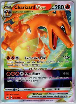 Charizard Vstar 019/159 - Pokemon TCG Crown Zenith - Holo Ultra Rare (NM) - Image 1