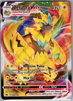 Zeraora Vmax 054/159 - Pokemon TCG Crown Zenith - Full Art Ultra Rare (NM) - Image 1