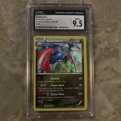2015 Pokemon Salamence 57/108 XY Roaring Skies Holo Rare CGC 9.5 Mint+ - Image 1
