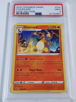 2020 Pokemon Charizard 025/185 Vivid Voltage - PSA 9 - Image 1